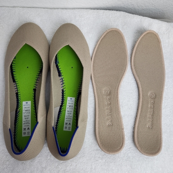 Roth'ys Round Toe Flats Ecru Women's Size 11.5 - Picture 10 of 11